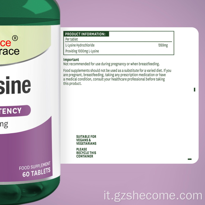 L Lisina Tablet Supporta benefici per la divertimento dell'immunità